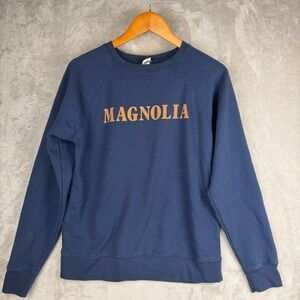 Magnolia Market Navy Blue Graphic Pullover Sweatshirt Womens Small Joanna Gaines